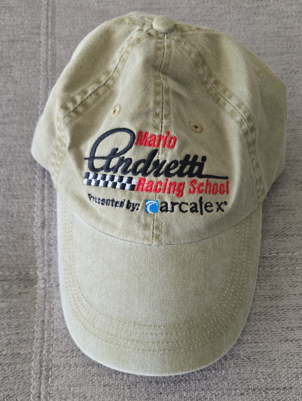 Mario Andretti Racing School Arcalex Mens Baseball Cap Hat Adjustable Black